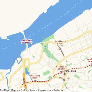 Map showing the area around Admiralty Park.