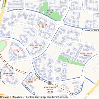 Map showing the area around Vista Point.