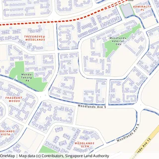 Map showing the area around Woodlands Ring Primary School.