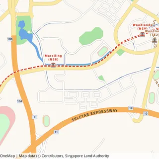 Map showing the area around Woodlands Ring Secondary School.